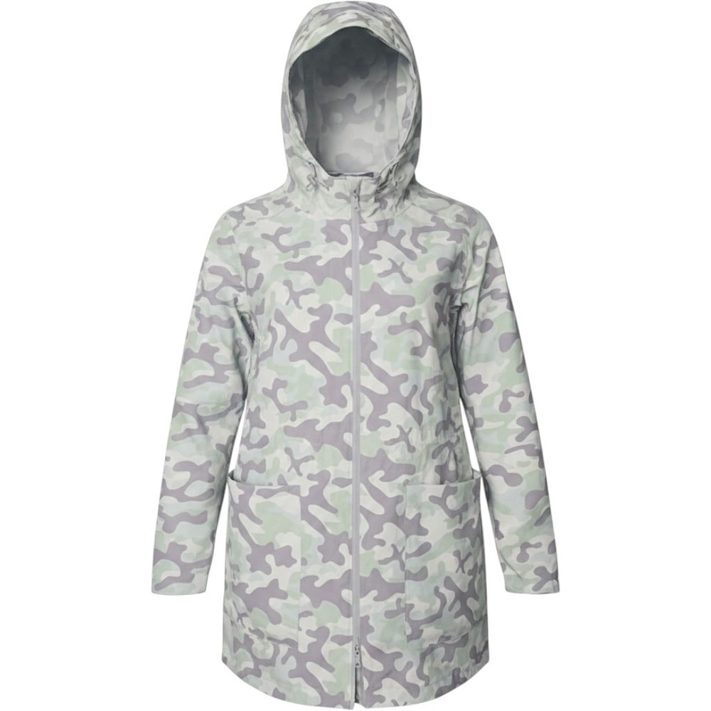 Womens Plus size 1X NUAGE Camouflage Raincoat Hooded Jacket